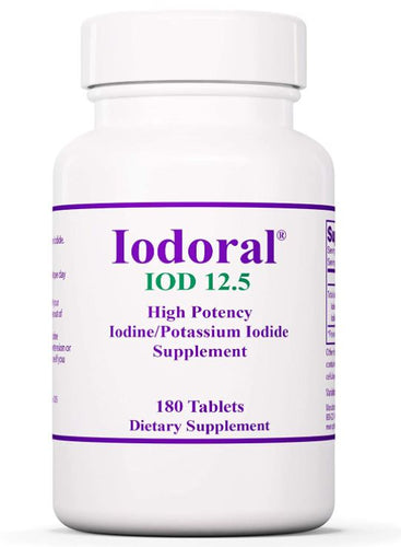 Optimox Iodoral 12.5 mg - Original High Potency Lugol Solution Iodine Nutritional Supplement - Energy and Thyroid Support - 180 Tablets